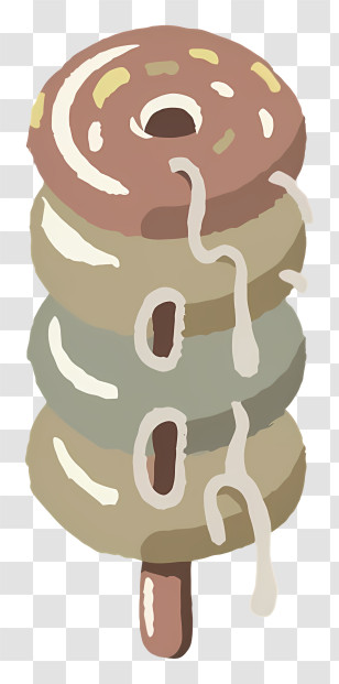 Cartoon - Stacked Donuts With Glaze Transparent PNG