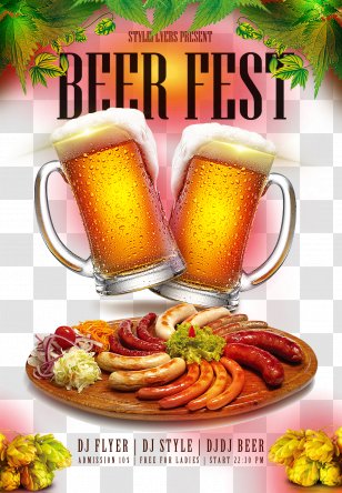 Sausage Making Hot Dog Stuffing Meat - Roasting - Icy Summer Beer Festival Poster Transparent PNG