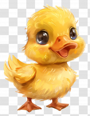 Baby Duck - Cute Baby Duck Cartoon Transparent PNG