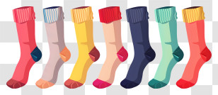 Lots Of Socks - Colorful Warm Socks Transparent PNG