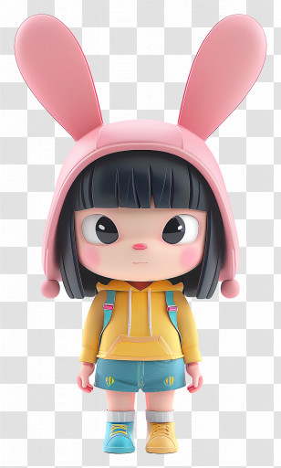 Louise Belcher - Girl With Bunny Ears Transparent PNG