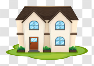 House - Two-Story House With Modern Design Illustration Transparent PNG