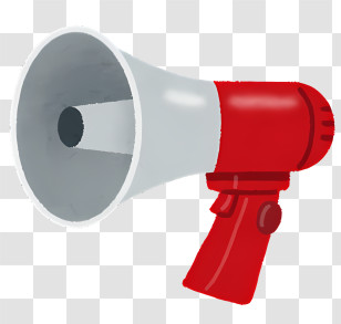 Icon - Red Megaphone For Loud Announcements Transparent PNG