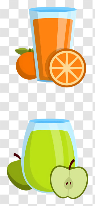 Orange Juice - Juice Glasses Transparent PNG