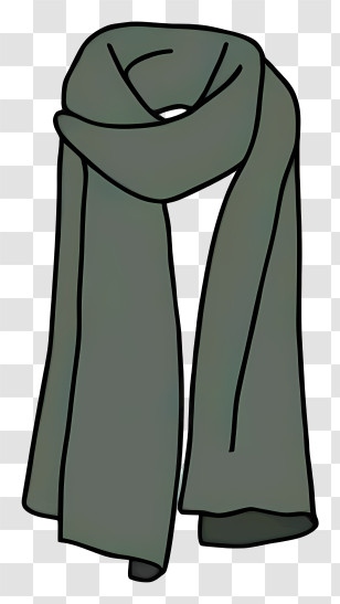 Green Scarf - Simple Gray Scarf Transparent PNG