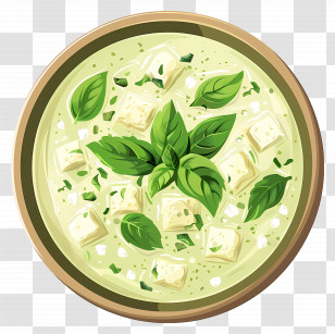 Green Soup - Green Curry Dish With Fresh Herbs Transparent PNG