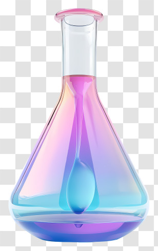 Laboratory Flask - Gradient Rainbow-hued Scientific Flask Transparent PNG