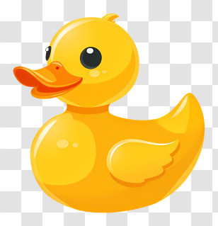 Yellow Rubber Duck - Cute Yellow Rubber Duck Transparent PNG