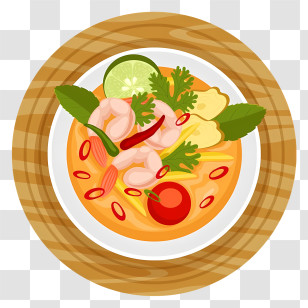Thai Food - Delicious Bowl Of Shrimp Soup Transparent PNG