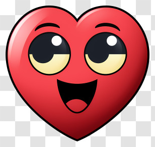 Heart - Happy Heart Cartoon Transparent PNG