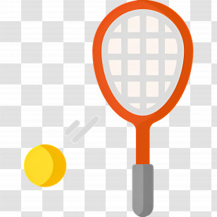 Tennis Racket - Tennis Racket And Ball Colorful Emoji Icon Transparent PNG