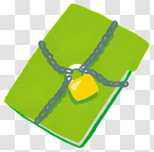 Icon - Locked Book With Chains And Padlock Transparent PNG