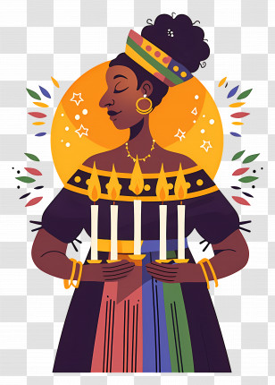 Happy Kwanzaa - Kwanzaa Candle Lighting Ceremony Transparent PNG