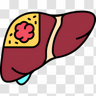 Liver - Illustration Of A Cartoon Diseased Liver Transparent PNG