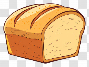 Loaf Bread - Plain Loaf Of Fresh Bread Illustration Transparent PNG