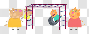 Candy Cat - Playground Characters Having Fun Transparent PNG