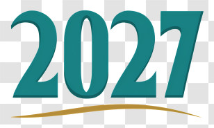 Year 2027 - 2027 Modern Number Design Transparent PNG