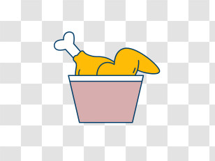 Cartoon - Illustration Of Fried Chicken Bucket Icon Transparent PNG