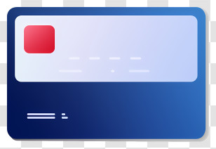 Card - Blue Credit Card Transparent PNG