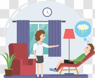 Vector Graphics Clip Art Image Illustration - Furniture - Psychology Clipart Therapy Transparent PNG