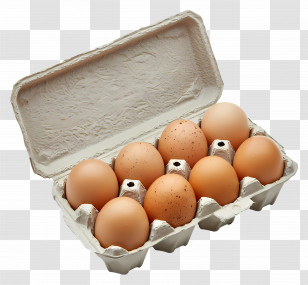 Carton Of Eggs - Carton Of Brown Eggs Transparent PNG