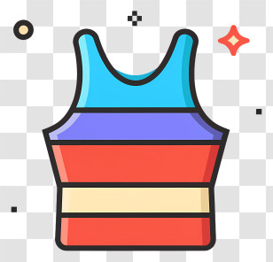 Clothing - Striped Tank Top Transparent PNG