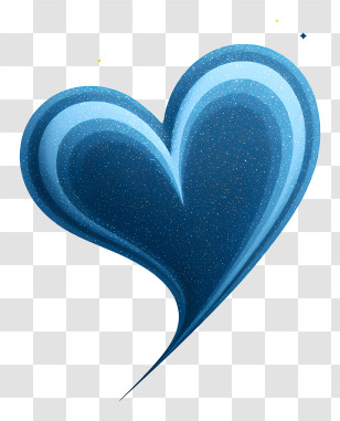 Sparkling Heart Emoji - Blue Heart With Sparkles Transparent PNG