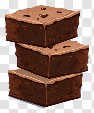 Brownies - Stack Of Delicious Chocolate Brownies Transparent PNG
