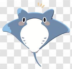 Cute Stingray - Adorable Cartoon Stingray Transparent PNG