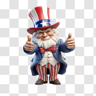 Uncle Sam Day - Cartoon Illustration Of Uncle Sam Transparent PNG