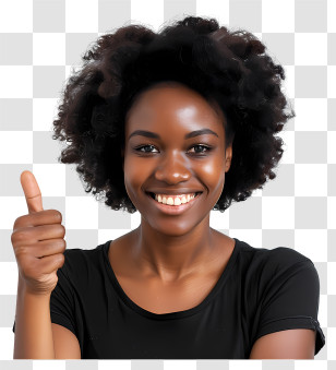 Thumbs Up Woman - Smiling Person Giving Thumbs Up Gesture Transparent PNG