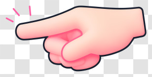 Pointing Finger - Simple Pink Pointing Hand Transparent PNG