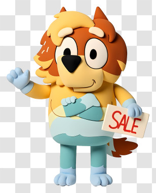 Dog Holding Sale Sign - Dog Cartoon Character With Sale Sign Transparent PNG