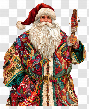 Santa Claus - Colorful Santa Claus Illustration For Christmas Transparent PNG