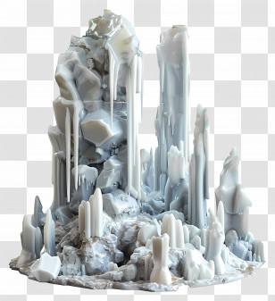 Stalagmite Stalactite - White Ice-Like Stalagmites Formation Transparent PNG