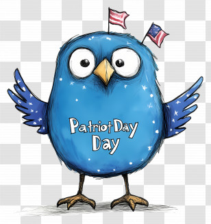 Patriot Day - Patriot Day Bird With Flags Transparent PNG