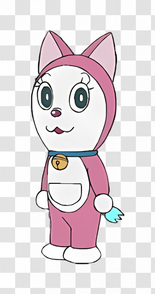 Noramyako - Pink Cat Cartoon Character Transparent PNG
