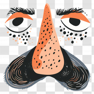 Nose Clipart - Cartoon Nose And Eyes Transparent PNG