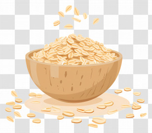Oats - Bowl Of Healthy Oats Transparent PNG