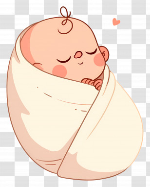 World Prematurity Day - Illustration Of Sleeping Baby Wrapped In A Blanket Transparent PNG