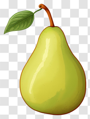 Pear - Green Pear Fruit Illustration Transparent PNG