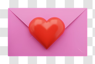 Mail - Purple Envelope With Heart Embellishment Transparent PNG