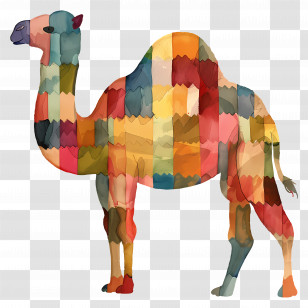 Camel - Colorful Artistic Camel Transparent PNG