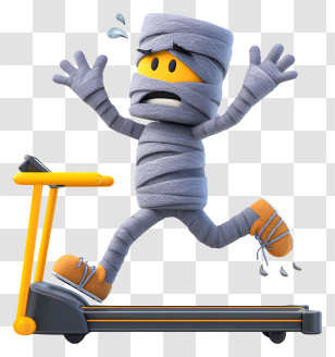 Mummy Running On Treadmill - Mummy Running On Treadmill Transparent PNG