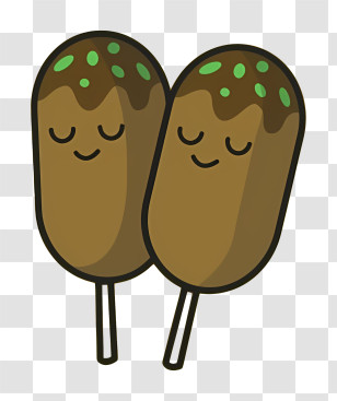 Korea Food - Chocolate Popsicles With Sprinkles Transparent PNG