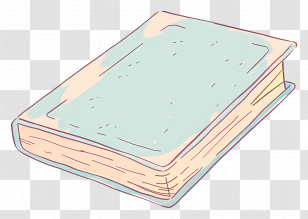 Book - Illustration Of A Closed Book With Pastel Tones Transparent PNG
