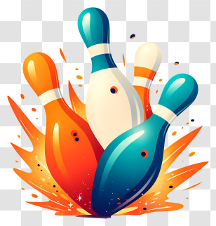 Bowling Pin Explosion - Explosive Bowling Pins Strike Transparent PNG