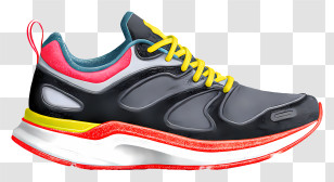 Carbon Plated Running Shoes - Colorful Running Shoe Transparent PNG