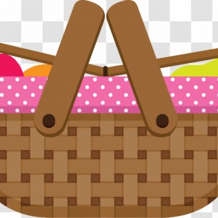 Clip Art Picnic Baskets - Brown - Old Basket Transparent PNG