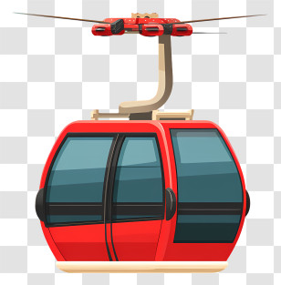 Gondola Cable Car - Red Mountain Cable Car Transparent PNG